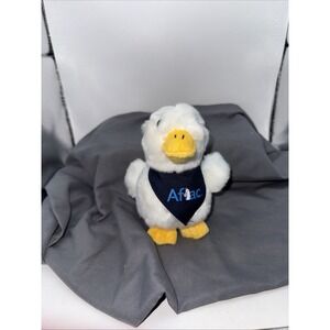 Aflac Plush Duck Talking Small 6" White With Blue Scarf Cancer Center